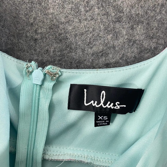 Lulus Maxi Dress XS Mint Green Floral Print Off Shoulder Take You There - Picture 11 of 14